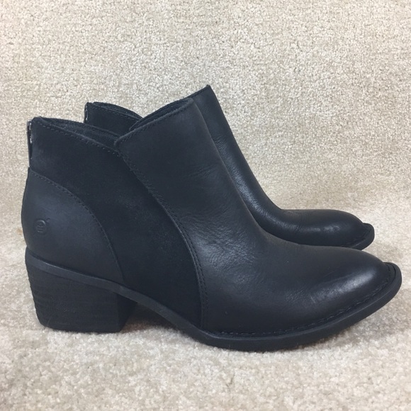 born black suede booties